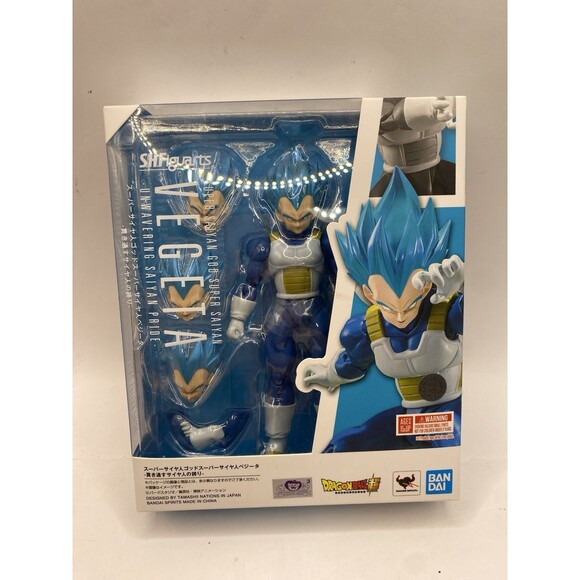 NEW SH Figuarts Dragon Ball Super Saiyan God Blue SSGSS Vegeta Unwavering Pride - Picture 1 of 6